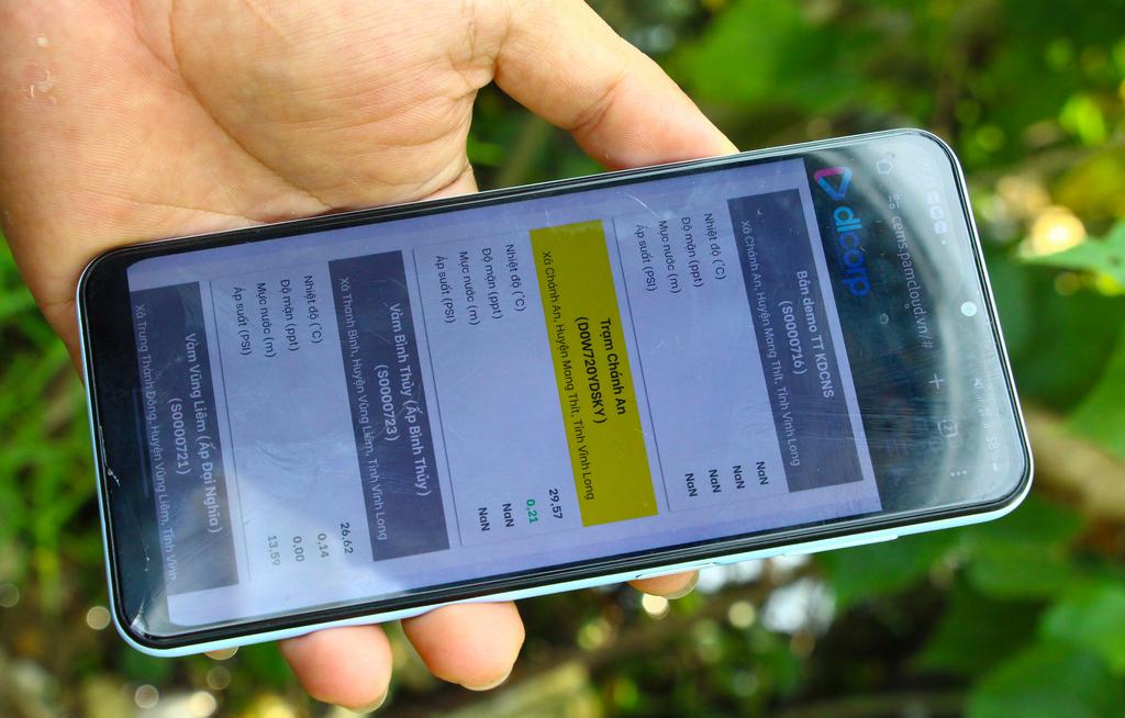 Xã Chánh An cập nhật độ mặn thường xuyên để thông báo đến người dân. 